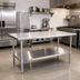 Thumbnail image #2 for Sapphire Manufacturing 84-Inch x 36-Inch Stainless Steel Work Table with Adjustable Undershelf