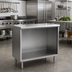 Thumbnail image #2 for Eagle Spec-Master Open Front Stainless Steel Cabinet Base Work Table, 60 x 24 Inches, Flat Top