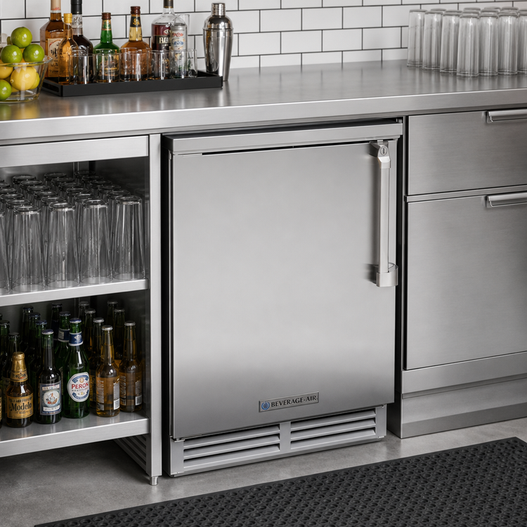 Product image #2 for 24-Inch Wide Single-Section Refrigerated Back Bar Storage Cabinet with Locking Solid Door