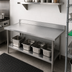 Thumbnail image #2 for Advance Tabco VCTF-244 48-Inch x 25-Inch Stainless Steel Countertop with 5-Inch Backsplash