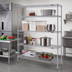 Thumbnail image #2 for Eagle Group 4-Tier Stationary Starter Wire Shelving Unit, 48W x 24D x 74H, Chrome-Plated