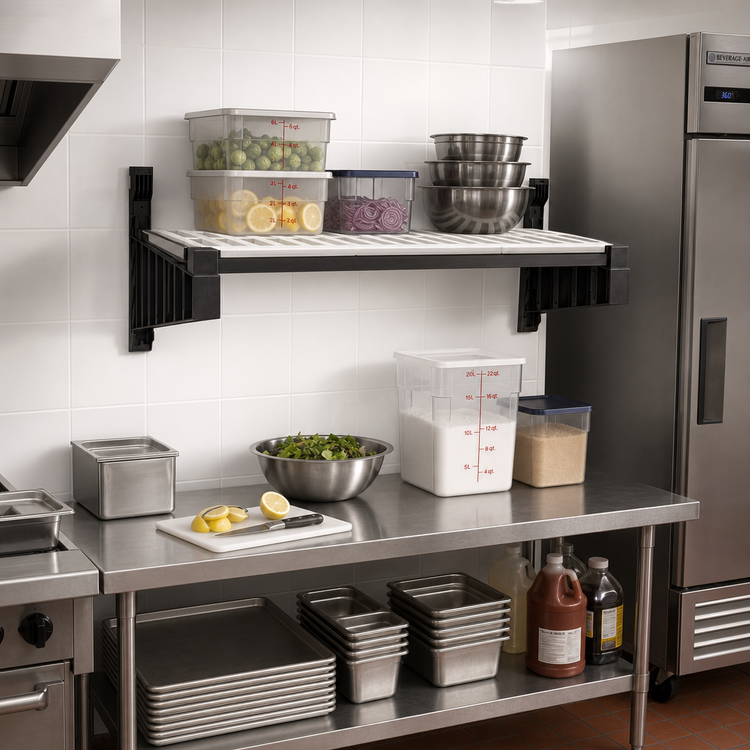 Product image #2 for Camshelving Elevation Series 24" x 48" Wall-Mounted Vented Shelf Kit, Brushed Graphite