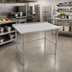 Thumbnail image #2 for John Boos Stallion 30 x 36-Inch Stainless Steel Work Table with Rear Backsplash and Safety Edge