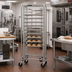 Thumbnail image #2 for Metro Super Erecta Mobile End-Load Wire Bun Pan Rack, 20-Pan Capacity, 5-Inch Swivel Casters