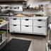 Thumbnail image #2 for Beverage-Air 72-Inch Three-Section Worktop Refrigerator with 6 Drawers and Flat Top