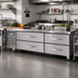 Thumbnail image #2 for Turbo Air PRO Series 72-Inch Two-Section Stainless Steel Freezer Chef Base with 4 Drawers