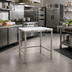 Thumbnail image #2 for Eagle Group 24 Inch x 24 Inch Poly Top Chopping Table with Stainless Steel Tubular Base