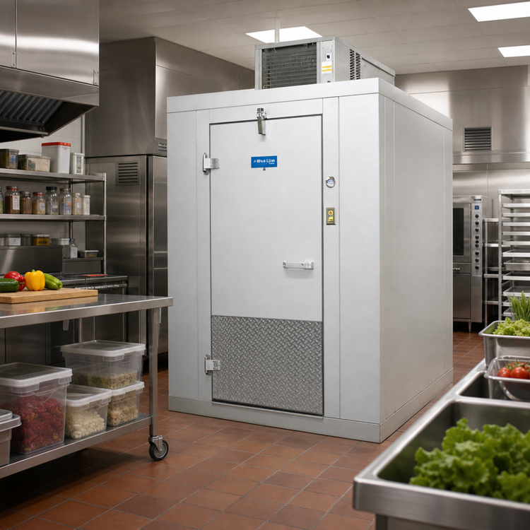 Product image #2 for Arctic Industries Indoor Floorless Walk-In Cooler, 7' 11" W x 9' 10" L x 7' 4" H, 35°F Holding, Remote Refrigeration