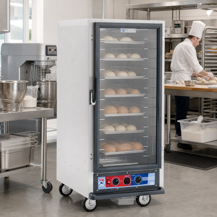 Product image #2 for Metro C5 1 Series Mobile 3/4 Height Non-Insulated Proofing Cabinet with Clear Polycarbonate Door, 120V