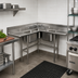 Thumbnail image #2 for Advance Tabco 3-Compartment Corner Sink with 24-Inch Left and Right Drainboards, 20 x 20 x 12 Bowls, 304 Stainless Steel