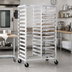 Thumbnail image #2 for Panco Mobile Double-Compartment Aluminum Tray Rack for 18 x 26 Inch Trays