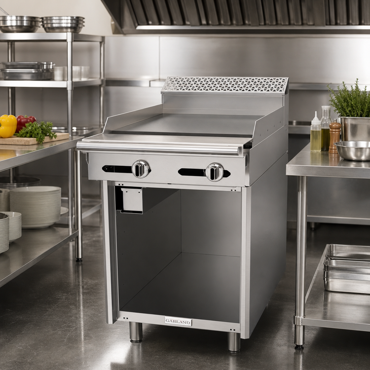 Product image #2 for Garland Cuisine Series 24-Inch Heavy-Duty Gas Add-A-Unit Thermostatic Griddle Range with Open Cabinet Base