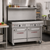 Thumbnail image #2 for Southbend Ultimate 48-Inch Commercial Gas Restaurant Range with 7 Open Burners, Standard Oven, Cabinet Base, and Shelf Backriser