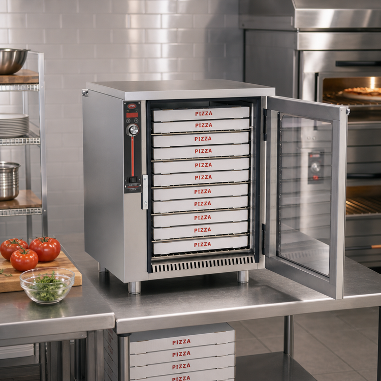 Product image #2 for Handy Line Single-Door Countertop Heated Pizza Holding Cabinet, 11 17-Inch Pizza Box Capacity