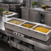 Thumbnail image #2 for Vollrath Short-Sided 2-Pan Drop-In Hot Well with Infinite Controls and Manifold Drain