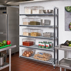 Thumbnail image #2 for Cambro Camshelving® Elements EXA185472V5480 5-Shelf Vented Stationary Add-On Polymer Shelving Unit, 18" Deep x 54" Wide x 72" High