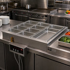 Thumbnail image #2 for Hatco HWBI43-6D Drop-In Heated Well, 6-Well 4/3-Size Pan Capacity, Insulated, Wet or Dry, Thermostatic Controls, With Drain