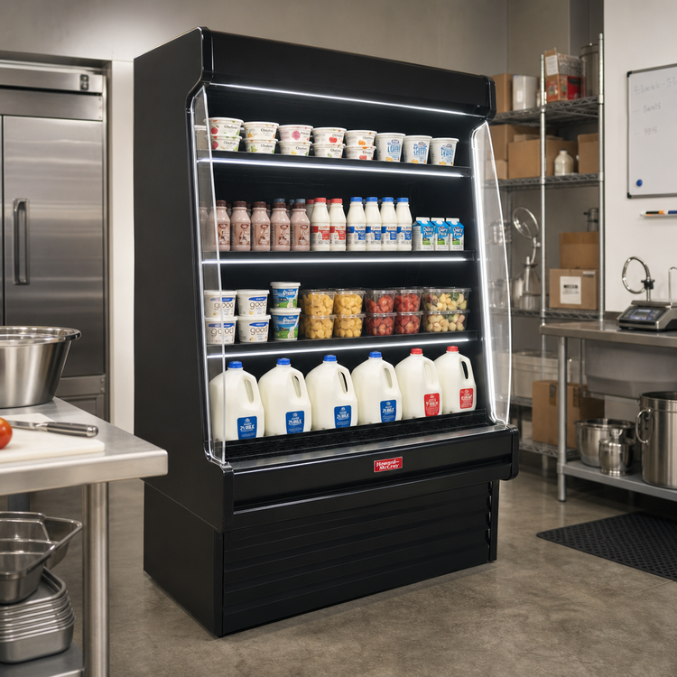 Product image #2 for Howard-McCray 35E Series Dairy Open Merchandiser, 39-Inch, Remote Refrigeration, Black, LED Lighting