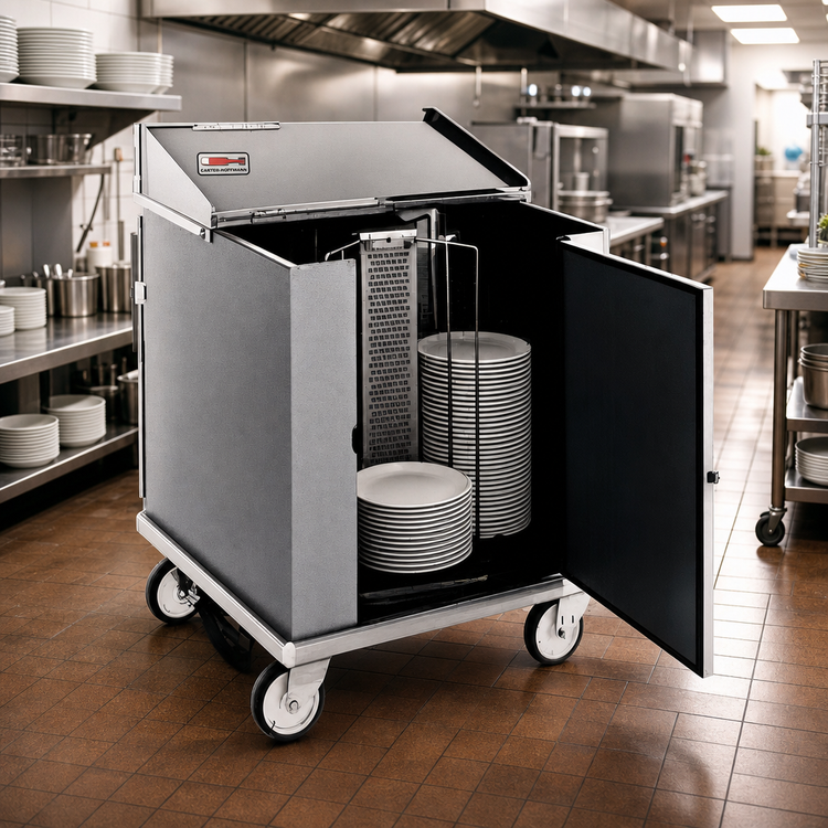 Product image #2 for Carter-Hoffmann CD252 Unheated Enclosed Rotary Dish Storage Cart for 252 11-Inch Plates