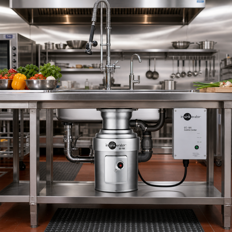 Product image #2 for InSinkErator SS-100 Complete Stainless Steel Food Waste Disposer Package with 15-Inch Bowl and CC-101 Control Center