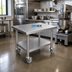 Thumbnail image #2 for Dinex Stainless Steel Bench-Type Mixer Stand with Open Base, Undershelf, and Casters