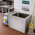 Thumbnail image #2 for BK Resources Floor-Mount Stainless Steel Mop Sink with 20 x 16 x 12 Inch Bowl