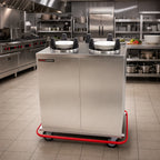 Thumbnail image #2 for Carter-Hoffmann (Middleby) EPDHT4S12 Enclosed Heated Plate Dispenser Cart, 4-Silo, Stainless Steel, for 10-12 in. Round Plates