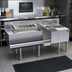 Thumbnail image #3 for Krowne Royal Series 60-Inch Single Zero-Step Beverage Speed Station with Ice Bin, Dump Sink, Glass Rinser and Speedrail