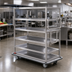 Thumbnail image #2 for Metro All-Welded Stainless Steel Queen Mary Cart with 6 Flat Shelves