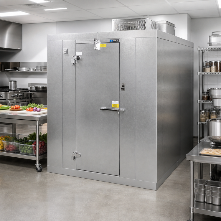 Product image #2 for Master-Bilt QS Series Indoor Floorless Walk-In Cooler with Self-Contained R290 Refrigeration, 8' x 14' x 7'4" H