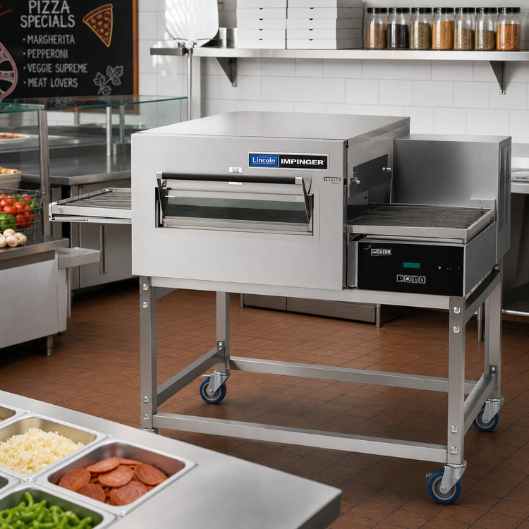 Product image #2 for Lincoln Impinger II 1100 Series Natural Gas Front-Loading Single-Deck Conveyor Pizza Oven