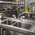 Thumbnail image #2 for Fisher Stainless Steel 4-Inch Center Deck-Mount Faucet with 12-Inch Swing Spout