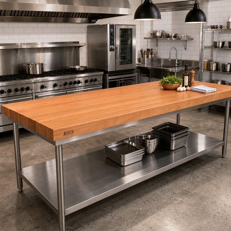 Product image #2 for Boos Block American Cherry Edge Grain Kitchen Countertop, 96 x 30 x 3 Inches, Varnique Finish