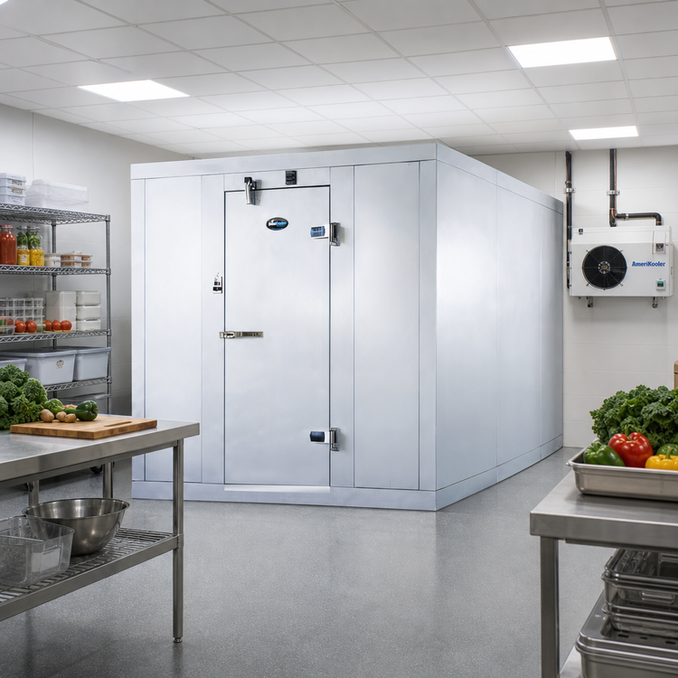 Product image #2 for AmeriKooler Indoor Walk-In Freezer with Floor, Remote R-448A Refrigeration