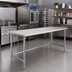 Thumbnail image #2 for Eagle Deluxe Series 108-Inch x 30-Inch Flat Top Stainless Steel Work Table with Galvanized Tubular Base