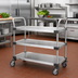 Thumbnail image #2 for Metro Super Erecta MW205 3-Shelf Solid Stainless Steel Utility Bus Cart