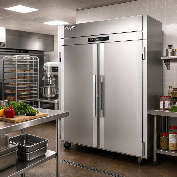 Product image #2 for Victory UltraSpec™ Roll-In Two-Section Heated Cabinet, 67.2 Cu. Ft., Full-Height Doors