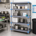 Thumbnail image #2 for Quantum Millenia 60 Inch W x 24 Inch D x 62 Inch H Polymer Shelving Unit with 4 Open Grid Shelves