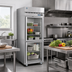 Thumbnail image #2 for Hoshizaki Steelheart One-Section Half-Height Glass Door Reach-In Refrigerator, 23.1 Cu. Ft., Top-Mounted Self-Contained
