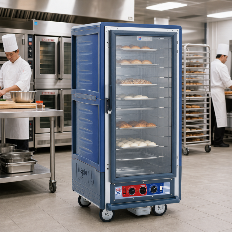 Product image #2 for Metro C5 3 Series 3/4 Height Heated Holding and Proofing Cabinet with Clear Polycarbonate Door, Blue, Lower Wattage