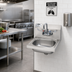 Thumbnail image #2 for Wall Mounted Commercial Hand Sink with Faucet, 14 x 10 x 5-Inch Bowl and Wrist Blade Handles