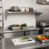 Thumbnail image #2 for BK Resources 72-Inch x 12-Inch T-304 Stainless Steel Wall Shelf with Rear Up-Turn