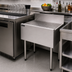 Thumbnail image #3 for Perlick Top Shelf 24-Inch Freestanding Stainless Steel Underbar Drainboard with 6-Inch Backsplash