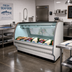 Thumbnail image #2 for Howard-McCray 40E Series Remote Fish/Poultry Service Case, 75.5 Inch Curved Glass, White