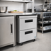 Thumbnail image #2 for Hoshizaki Steelheart 27-Inch One-Section Low Profile Undercounter Refrigerator with Two Drawers