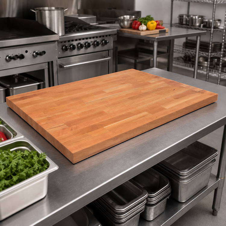 Product image #2 for John Boos Boos Block Blended Edge Grain American Cherry Kitchen Countertop, 36 x 36 x 1-1/2 Inches