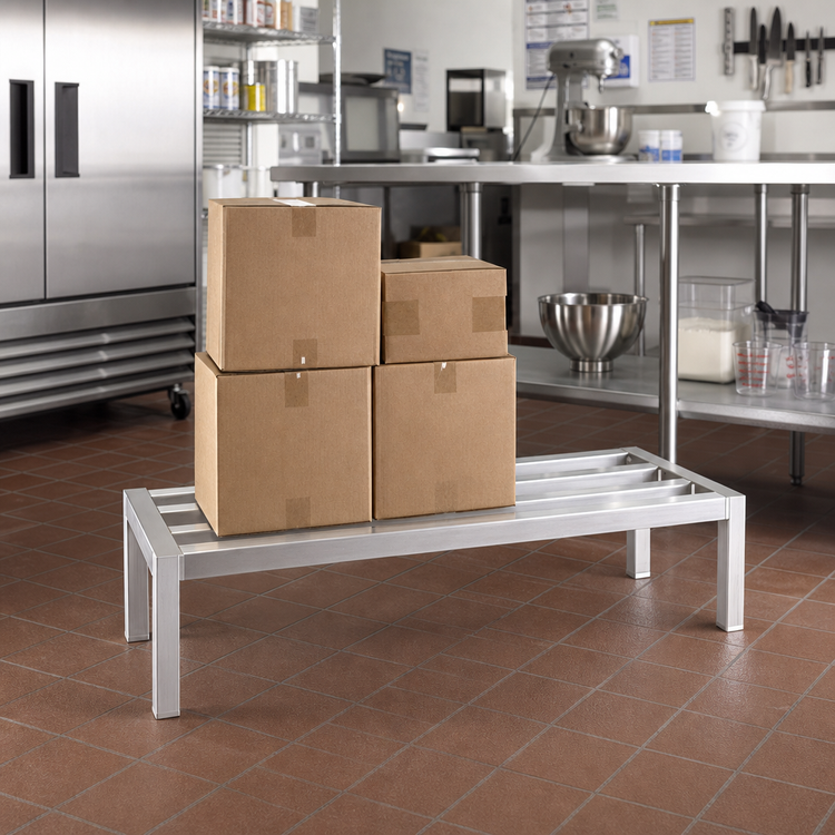 Product image #2 for New Age 48-Inch W x 20-Inch D x 12-Inch H Heavy Duty All-Welded Aluminum Dunnage Rack