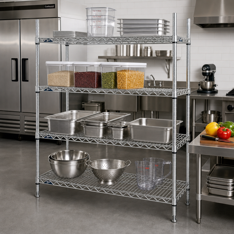 Product image #2 for Metro Super Adjustable Super Erecta Chrome Plated Wire Shelf, 72 Inch x 21 Inch