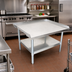 Thumbnail image #2 for BK Resources Economy Stainless Steel Equipment Stand with Adjustable Galvanized Undershelf, 36 x 30 Inches