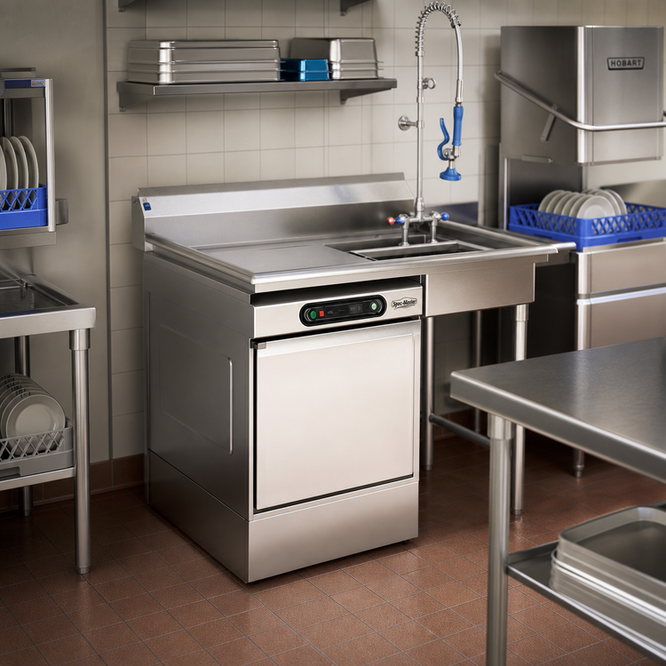 Product image #2 for Spec-Master Left-Hand Undercounter Dish Table with Integrated Pre-Rinse Sink